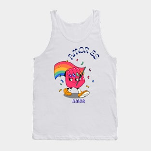 Walking amore pride hand Tank Top